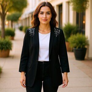 Agenda Women’s Black Knit Long Sleeve Cardigan XL